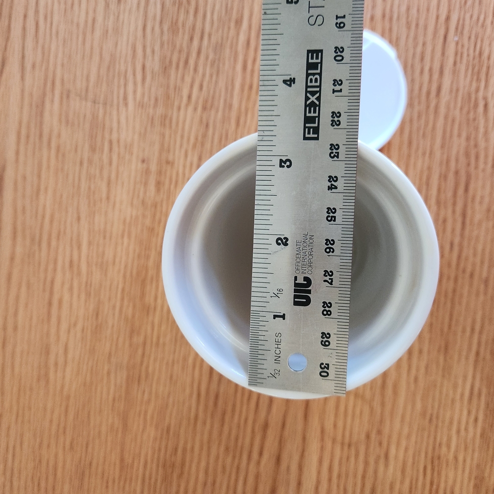 Starbucks White Embossed Ceramic Tumbler w/Lid - Picture 8 of 8